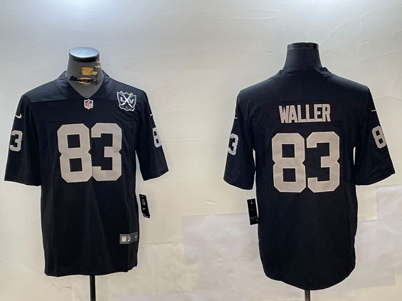 Men Oakland Raiders #83 Waller Black Second generation 2024 Nike Limited NFL Jersey style 3->oakland raiders->NFL Jersey